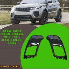 Fits Range Rover Evoque Dynamic 2010 - 2017 Black Exhaust Tips